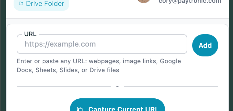 DropZone URL Input